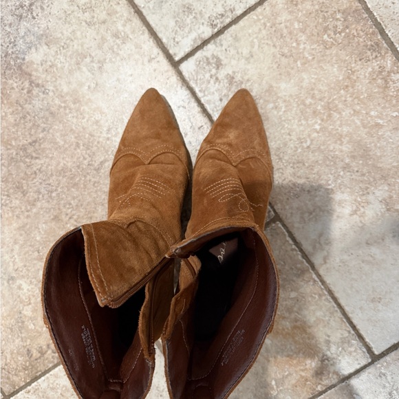 Matisse Tan Suede Heeled Boots - Picture 8 of 10